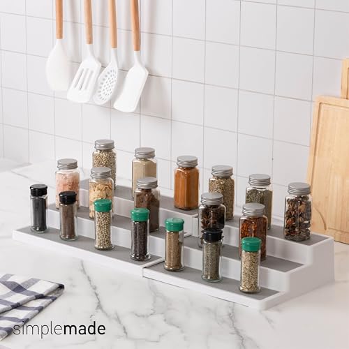 3-Tier Spice Rack Organizer - Versatile Storage Shelf for Kitchen, Bathroom, Bedroom & Office, Set of 2, Expandable White - view 5