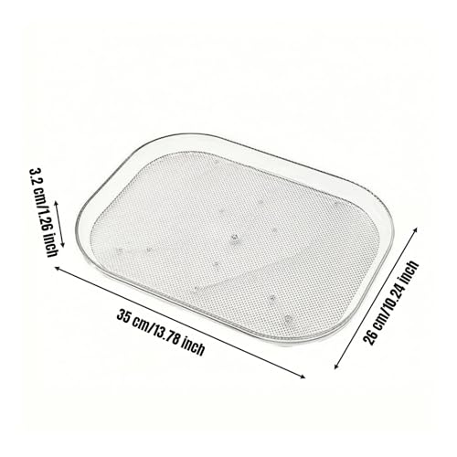 Refrigerator Storage Tray 360 Degree Rotating Fridge Turntable Transparent Organizer Tray for Easy Access Suitable for Home Pantry Beverage Container Arrangement - view 4