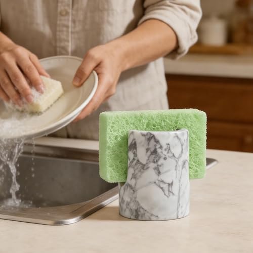 Marble Sponge Holder, Cloudy Gray - view 2