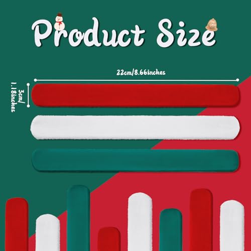12 Pcs Christmas Wrapping Paper Roll Holder, Red Green White - view 2