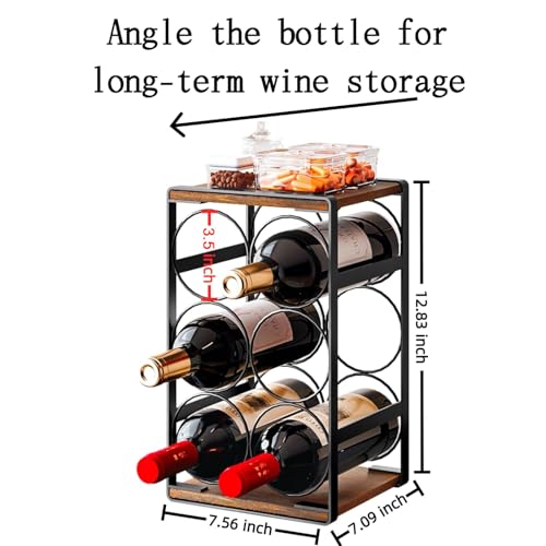 Wine Rack Countertop 6 Bottle Small Wine Racks for Inside Cabinet - view 4