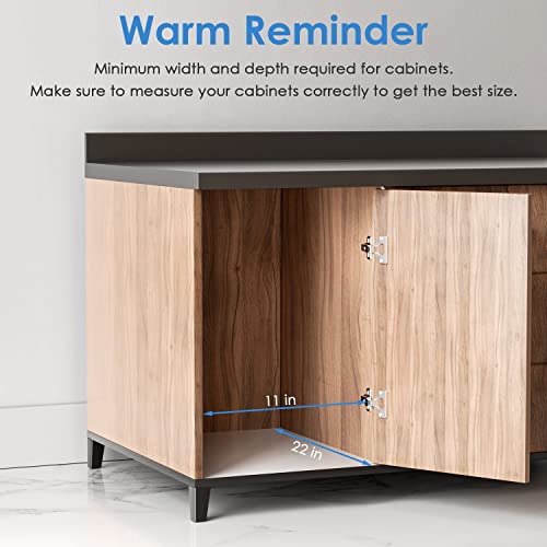 Pull Out Cabinet Organizer, Heavy Duty Slide Out Pantry Shelves Sliding Drawer Storage for Home, Kitchen, Bathroom, 10.9" W x 20.98" D, Request at Least 12 inch Cabinet Opening, Black - view 3