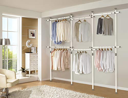Tension Pole Closet System — No-Renovation Hanging Storage Rack, 6-Tier Expandable Design (PHUS-0072) - view 2