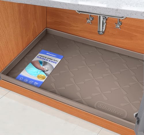 Waterproof Under Sink Mat Silicone 22"x19", Kitchen Cabinet Liner - view 7