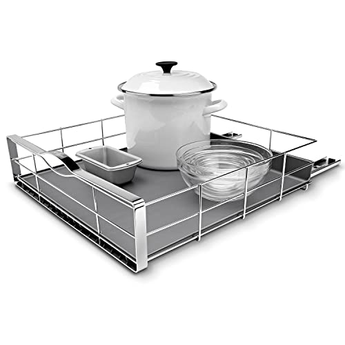20 inch Pull-Out Cabinet Organizer, Heavy-Gauge Steel Frame,Silver - view 2