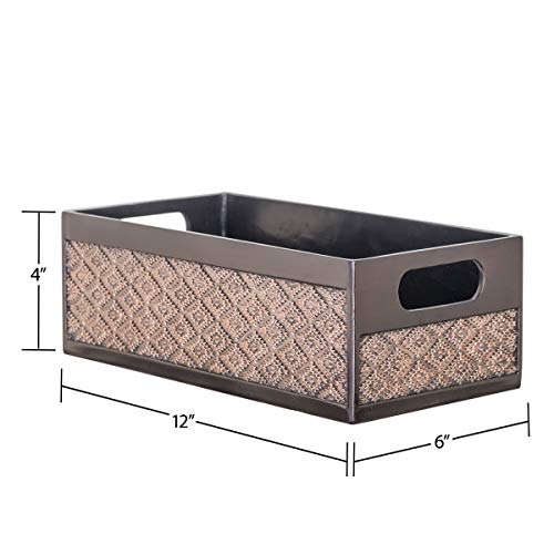 Dublin Brown Toilet Paper Storage Holder Basket for Decor - Decorative Bathroom Organizer and Storage for Countertop - Toilet Tank Topper Box - Modern Brown Bathroom Counter Decor - view 3