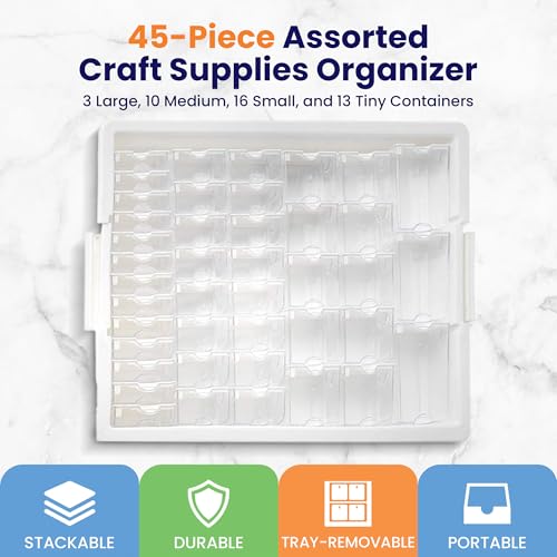 Elizabeth Ward 45 Piece Assorted Organizer, Clear - view 2