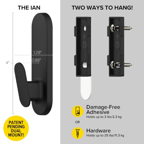 Handy Hooks - The Ian Large 8 Pack (Black) - view 2