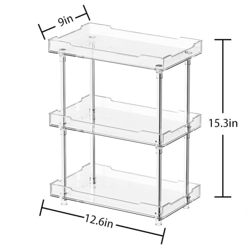 Body Spray Organizer,Acrylic 3 Tier Corner Bathroom Counter Organizer Clear - view 2