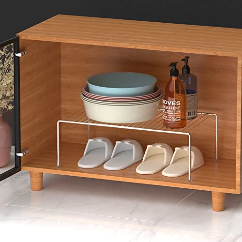 2 Pack Medium (13 x 9. 4 Inch) Cabinet Storage Shelf Rack, Rustproof Kitchen Counter and Cabinet Shelf, Storage Rack Organizer for Kitchen, Fridge, Cabinet, Bathroom, Chrome - view 7