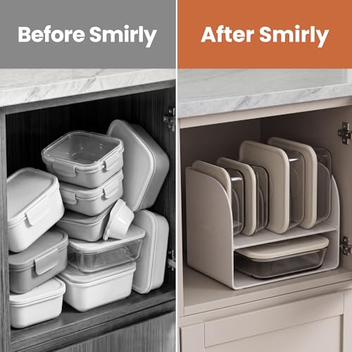 Glass Food Storage Containers with Lids & Organizer (Cream) - view 6