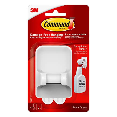 Spray Bottle Hanger with 2-Strips, 2-Pack, Organize Damage-Free