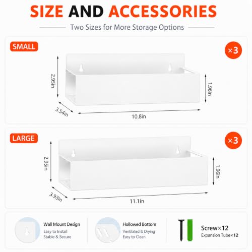 6 Pack Metal Magnetic Spice Rack for fridge, Heavy Duty - view 2