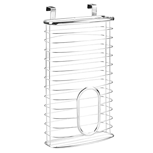 Steel Hanging Cabinet Storage Organizer Holder for Kitchen, Pantry - Holds Plastic, Sandwich, Garbage, Grocery and Trash Bags; Wrap, Foil, Pack - Spira Collection - Black - view 8