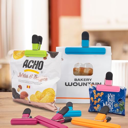 6 Pack Large Chip Bag Clips, Heavy Duty Plastic Sealing, 6x3.5 Inch - view 3