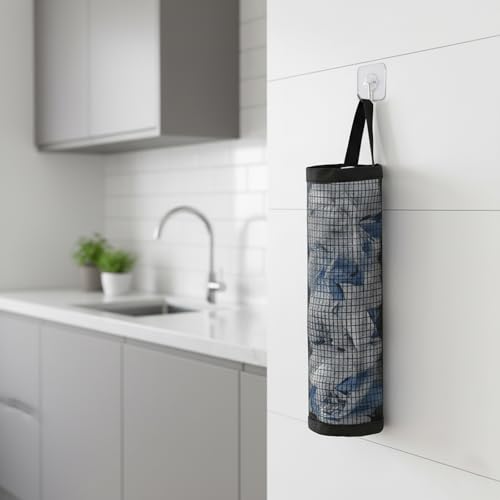 12pc Grocery Bag Holder, Plastic Bag Holders for Grocery Bags, Hooks Set, 3 Gray and 3 Black Grocery Bag Holder Plus 6 Extra Hooks, Durable and Space-Saving Solution for Kitchen Storage - view 6