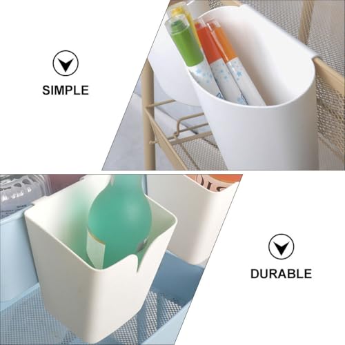 3pcs Hanging Basket Cart Storage Box Kitchen Hanging Baskets for Pantry Cabinet Wardrobe Bathroom Sundries Holder Compact Organizer Bins for Home Living Room - view 7