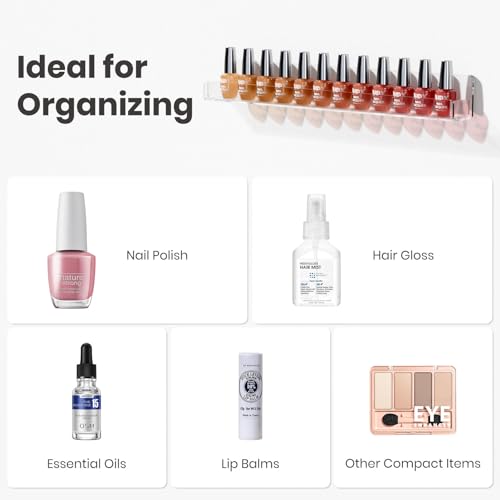 Nail Polish Organizer Wall Mounted, Nail Polish Shelves, 15" 6 Pack - view 6