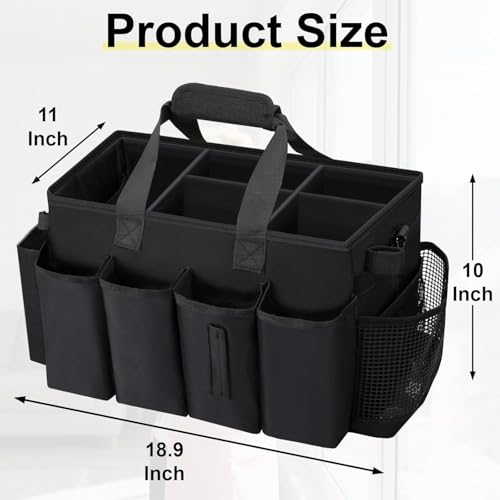 Wearable Large Cleaning Caddy Bag for Housekeepers (Black) - view 2