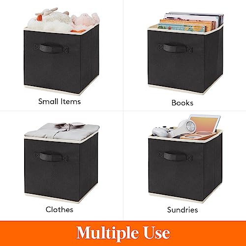 Storage Cubes, 11 Inch Organizer Bins, 18L Black, 12 Packs - view 4