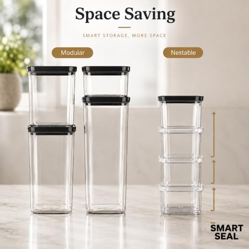Smart Seal Airtight Food Storage Containers, 2.7L Rectangle, 3-Pack - view 5