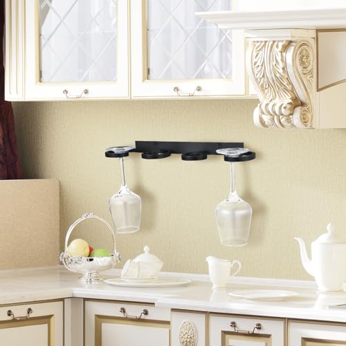 2 Pcs Wall Mounted Wine Glass Holder, Metal Rack, 15.12 Inch - view 5