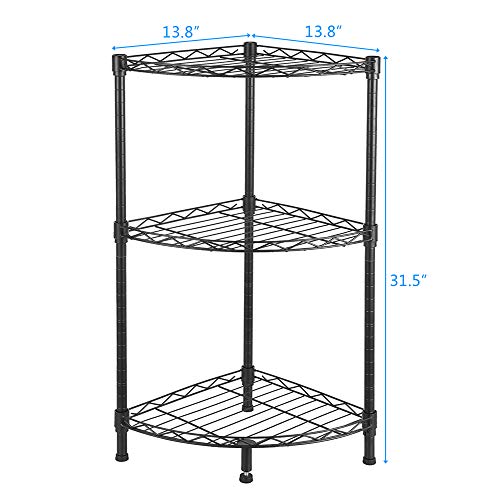 3-Tier Compact Triangle Corner Shelving Unit - view 3