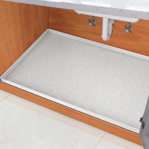 Waterproof Under Sink Mat Silicone 22"x19", Kitchen Cabinet Liner - view 8