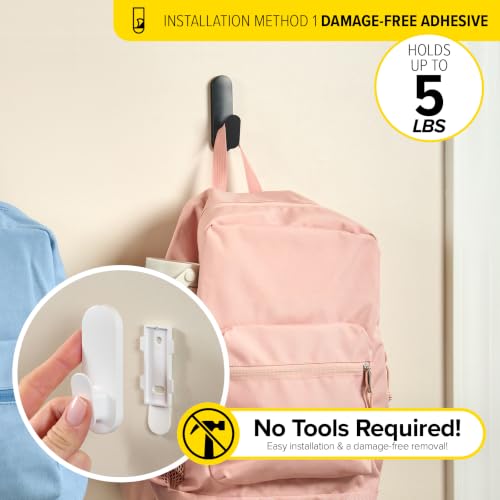 Handy Hooks - The Ian Large 8 Pack (Black) - view 4