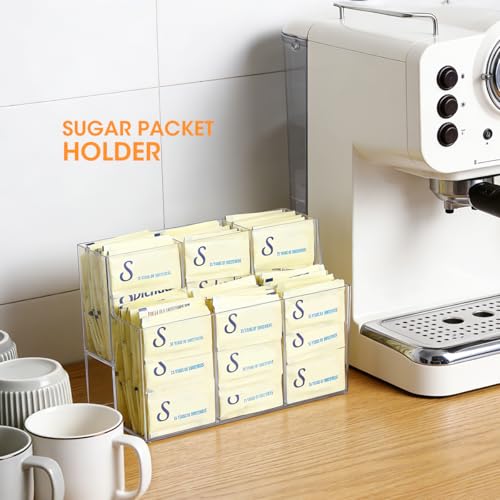 Drink Packet Organizer, 2-Tier Water Flavor Packet Holder for Pantry Storage, Acrylic Drink Mix Organizer Hydration Powdered Mixes Holder Container for Cabinet Kitchen Storage - view 7