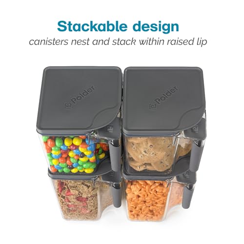 Handle-It Canister, BPA-Free Plastic, Stackable Kitchen Storage Container, Air-Tight Food Storage Solution for Pantry, Counter, and Refrigerator Organization, 2.75-Quart - view 4