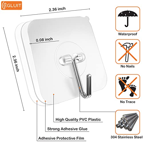 Home and Office Organization Kit - Cable Organizer Black 5 Pack and Heavy Duty Hooks Medium 12 Pack Combo - view 3