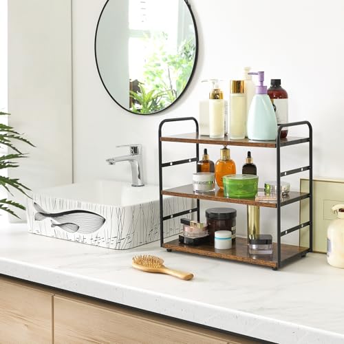Kitchen Countertop Standing Storage Shelf,Brown - view 4