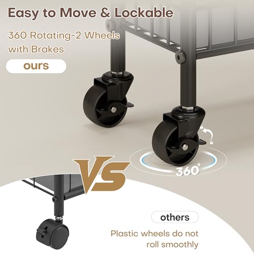 Slim Rolling Storage Cart with Wheels, Metal 6 Tier Spice Rack Mobile Shelving Unit Organizer Kitchen Utility Cart for Office Bathroom Kitchen Laundry Room Narrow Places (6inches) - view 4