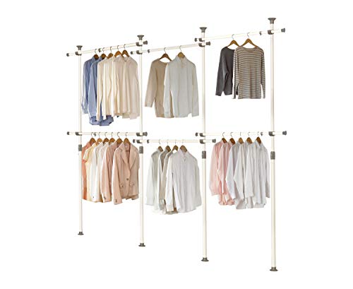 Tension Pole Closet System — No-Renovation Hanging Storage Rack, 6-Tier Expandable Design (PHUS-0072)