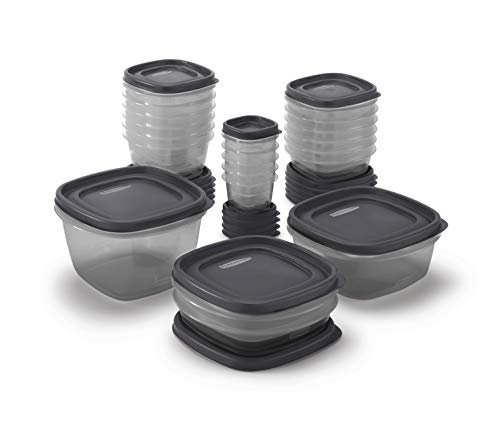 EasyFindLids Food Storage Containers with SilverShield Antimicrobial Protection, 42-Piece Set, BPA-Free, Grey - view 2