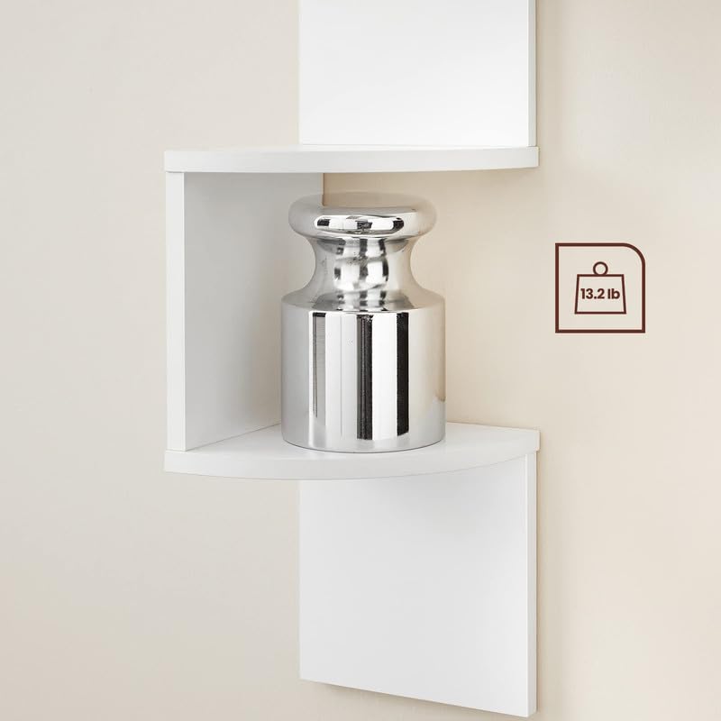 Corner Shelf Wall Mount, 5-Tier Floating Corner Bookshelf - view 6