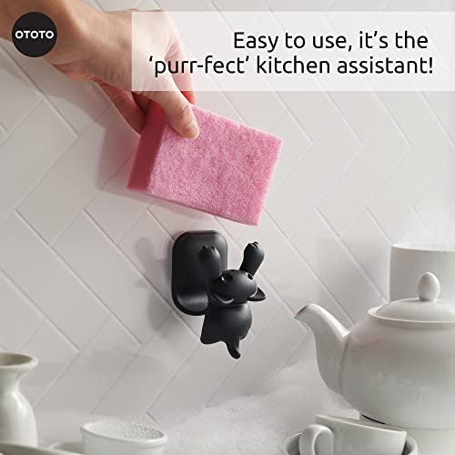 Sponge Holder for Kitchen Sink - Comes With Dish Sponge - Dishwasher Safe Dish Organizer - Unique Kitchen Gadgets, White Elephant Gifts (Scrubby Gray) - view 5