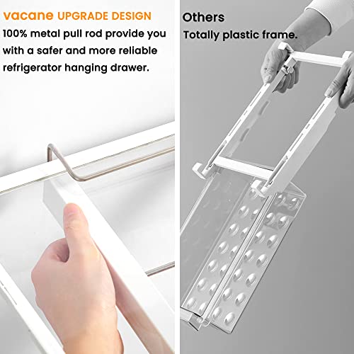 Large Refrigerator Drawer with Removable 28 Grid Egg Tray, Clear Egg Drawer for Fridge Organizer Bins, Fridge Storage Container Under Shelf Holder for Fruit,Vegetable,Meat,Cheese - view 5