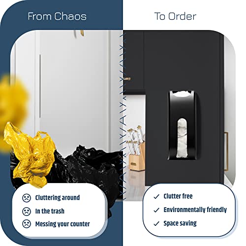 Wall-Mounted Plastic Bag Holder & Grocery Bag Organizer / Dispenser - view 2