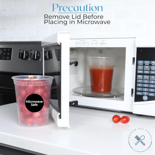 32 oz Deli Containers with Lids, 25-Set, Leakproof BPA-Free - view 2