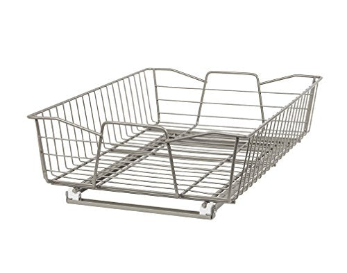 14 in. Pull Out Cabinet Organizer, Heavy Duty, Slide Out Pantry Shelves Drawers for Kitchen, Bathroom, Nickel