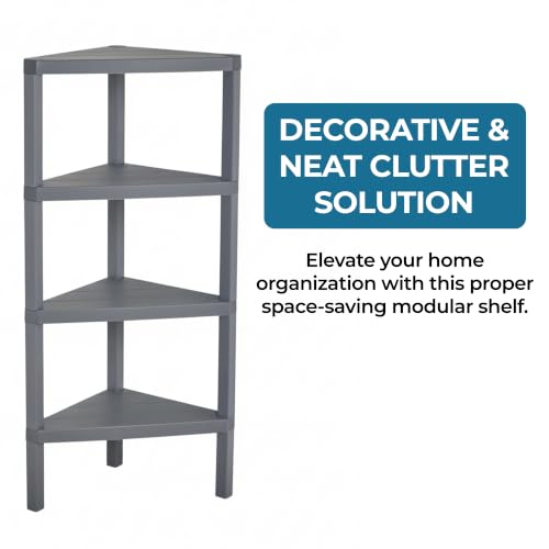 Grey 4-Tier Corner Shelf - view 4
