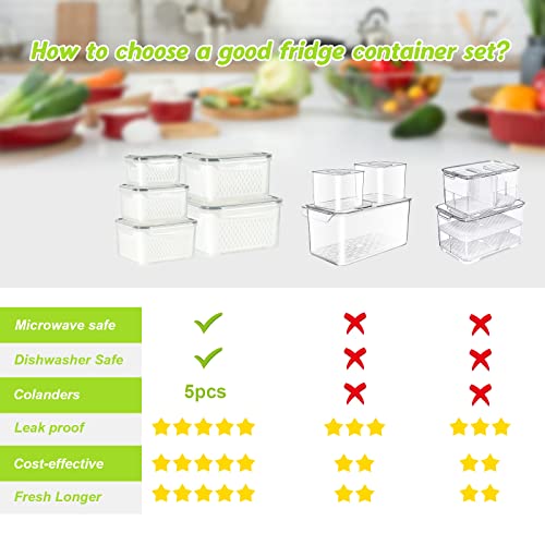 10 PS Fridge Food Plastic Storage Container with Colander - view 4