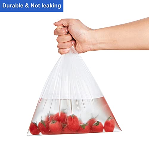 12'' x 16'' Plastic Produce Bags on a Roll, Clear, Food Storage Bags for Bread, Vegetable, Fruits and Meat, 350 Bags/Roll - view 4
