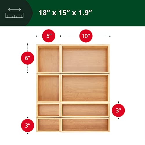 Bamboo Jewelry Organizer Box & Chests Set - Versatile Storage Solution for Makeup, Jewelry, and Bathroom Essentials (8 Boxes) - view 2
