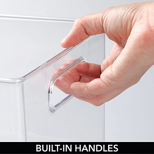 Deep Plastic Kitchen Storage Organizer Container Bin for Pantry, Cabinet, Cupboard, Shelves, Fridge, or Freezer - Holds Dry Goods, Sauces, Condiments, Drinks, Clear - view 3