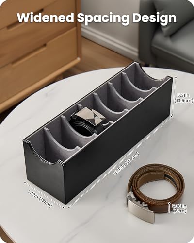 Belt Organizer for Closet, Belt Box & Storage Drawer -Black - view 3