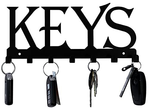 Key Holder for Wall, Nail-Free Key Hooks, self Adhesive Hooks, Wall Mounted Key Hooks Organizer, Keys Hooks for Umbrella, Coats, Bags, Key Rack for Entryway, Hallway, Office