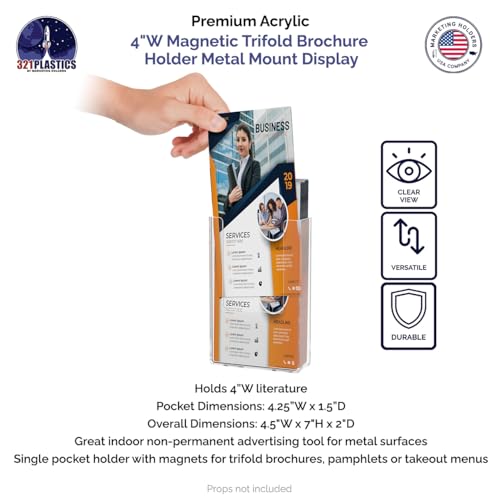 4" Wide Magnetic Milkbags Storage Caddy Perfect for New Mommies Refrigerator Mount Metal Surfaces Mount Space Saving Grab and Go Holder - view 2